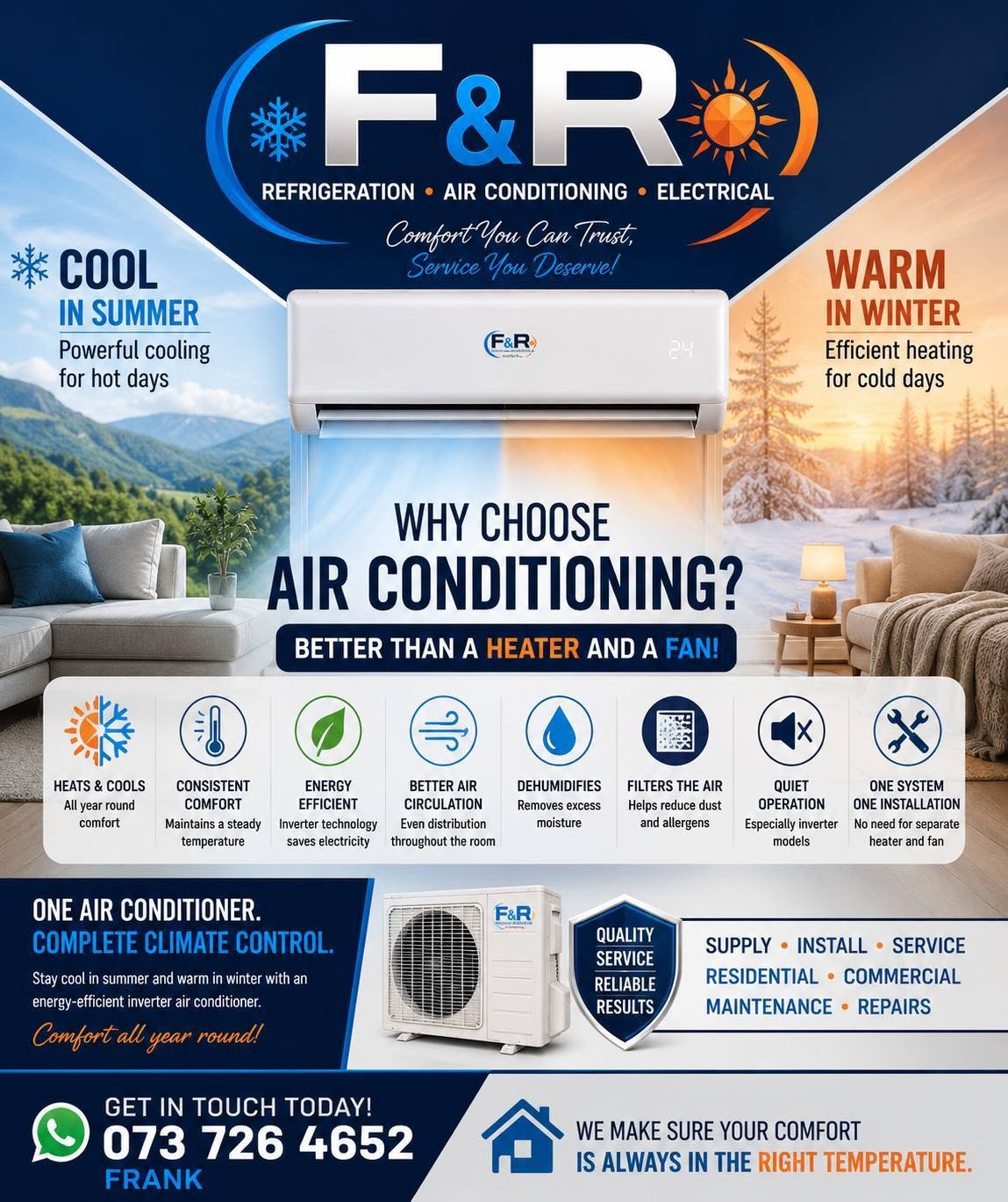 F&R air conditioning pricing and promotions