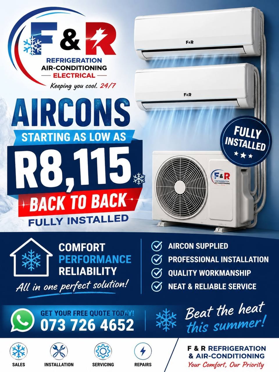 F&R Jet-Air installation pricing offer