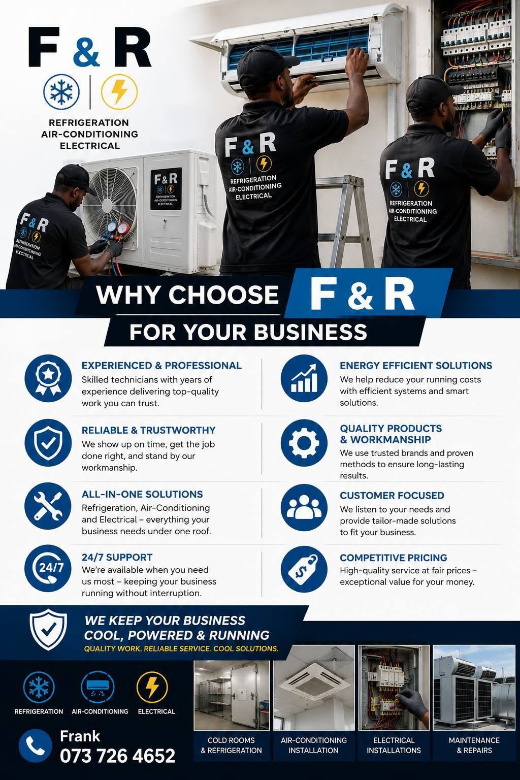 F&R why choose us and pricing